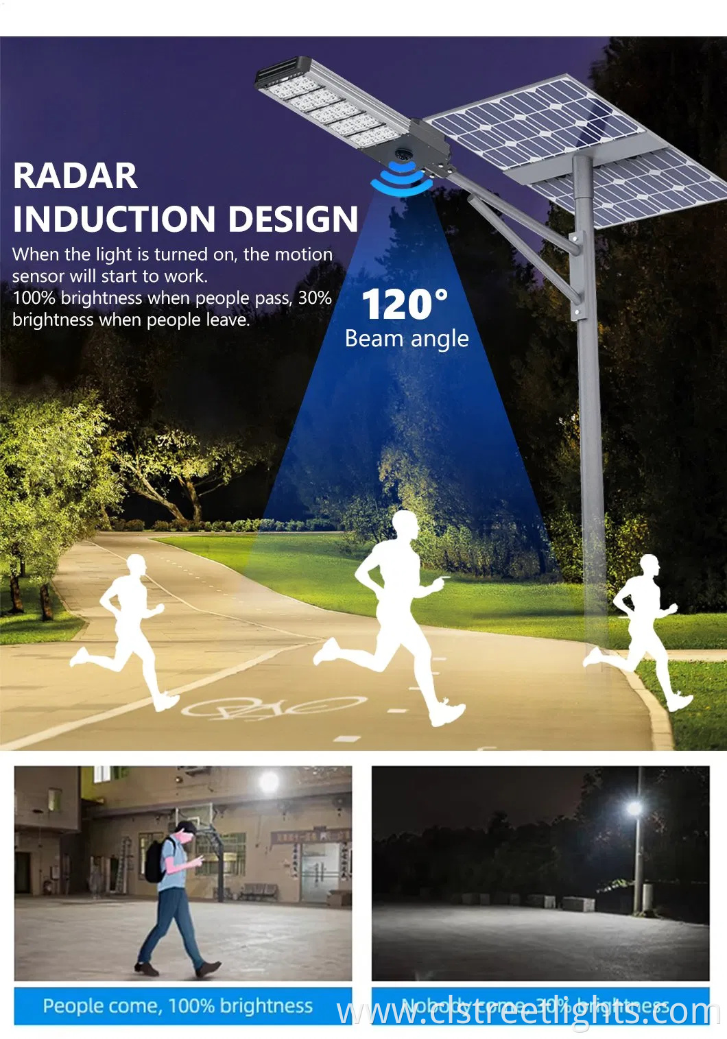 Long Life Cheap Price Wall-Mounted or Pole-Mounted Split Type All in Two Solar LED Street Light